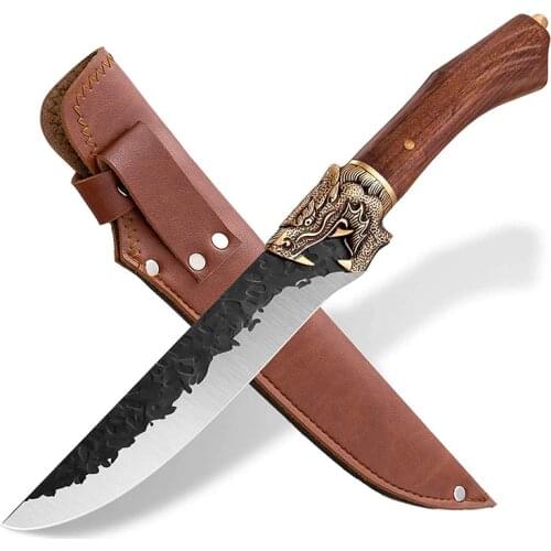 Little Cook Handmade Kitchen Chef Knife Fixed blade Sharp meat Sashimi Knives Chinese cleaver Vegetable cutter Cooking Tools