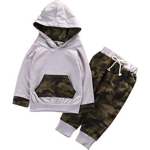 Newborn Infant Baby Boys Cotton Hoodie Tops Pants Legging Outfits Set Clothes New