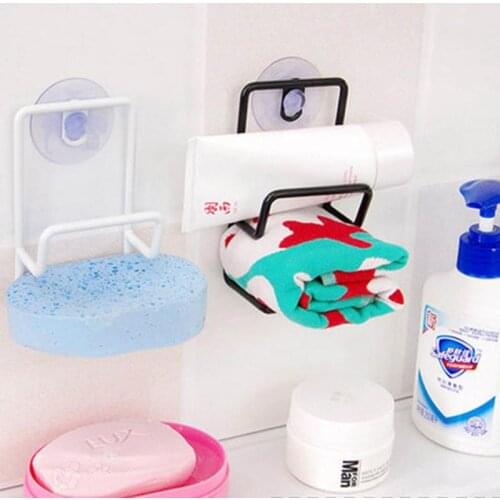 Portable Sponge Shelf Suction Stainless Steel Drain Rack Cleaning Cloth Dish Soap Drainer Holder Sink Kitchen Sink Accessories