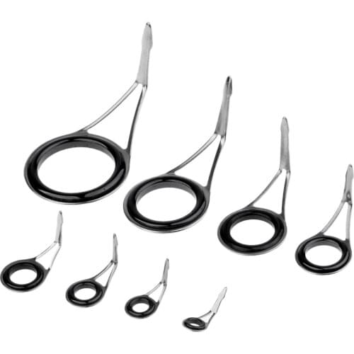 Rod Repair Kit 70pcs Stainless Steel Fishing Rod Guides Line Rings for Fishing Lovers Mixed Size