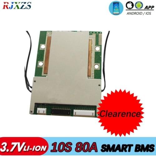 Smart bms 10S 80A lithium ion smart bms pcm with android Bluetooth app UART bluetooth bms wi software (APP) monitor