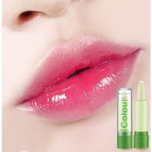 Lip Care Moisturizing Lip Balm Aloe Vera Natural Lipbalm Temperature Color Changing Lipstick Long Lasting Nourish Lips T0813