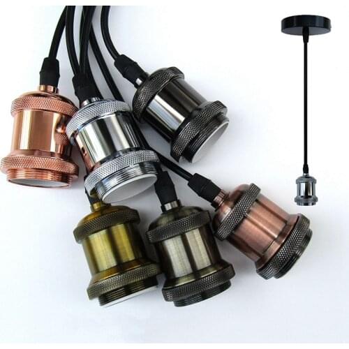 Vintage Pendant Light e27 Lamp Base Industrial Hanging Lights AC90-260V Retro Loft Ceiling Lamp for Indoor Lighting Fixtures