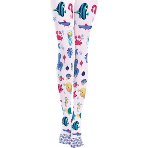 Catwalk Fishnet Character Woman Top Fashion Women Tights Stockings Pantyhose New Personality Underwater World Cartoon Female