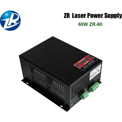 Zurong 60W CO2 Laser Power Supply ZR-60 MYJG 110V/220V For CO2 Laser Tube High Voltage Engraving Cutting Machine