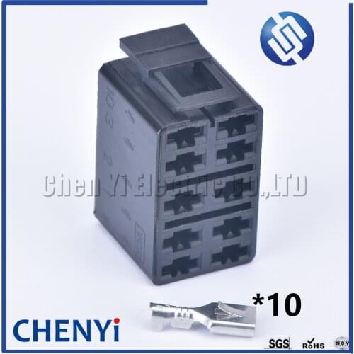 1 set 10 pin car motorcycle socket auto connector female VC2-01 connector plug plastic connector