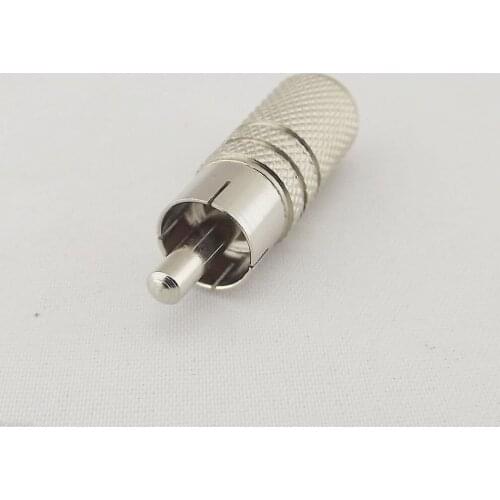 1pcs RCA Male To Audio AV 3.5mm 1/8" Female Stereo TRS Adapter Nikel Plated