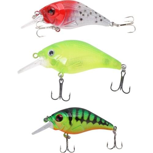 10g 7.5cm fishing lure Living hard lure Chubby Crank Bait Tackle with triple hooks
