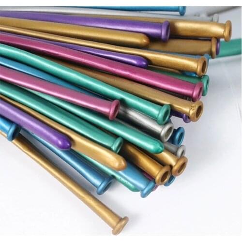 100pcs Long New Glossy Metal Pearl Latex Balloons Thick Chrome Metallic Colors Inflatable Air Balls Globos Birthday Party Decor