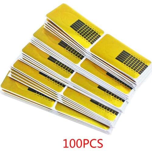 100 PCS Guide Form for Acrylic Paper Tray Nail Art Tips Extension Insect Shape Guide Form Nail Care