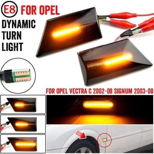 2pcs 12V Flowing Turn Signal Light Dynamic LED Side Marker Side Repeater Light Blinker for OPEL Vectra C 01-08 for Signum 03-08