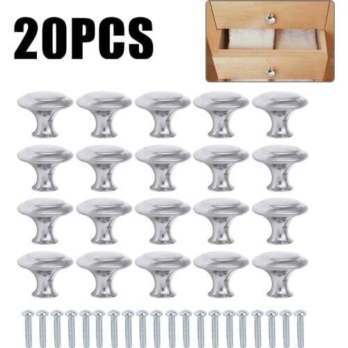 20pcs/set Stainless Steel Door Knob Cabinet Handles Cupboard Drawer Kitchen Drawer Furniture Wardrobe Knobs Hardware