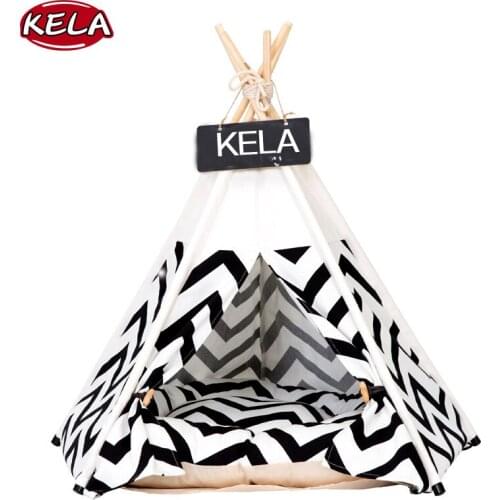 2019 new creative stripped dog cat tent bed removable cozy house for puppy dogs cat small animals pet supplies foldable pet tent