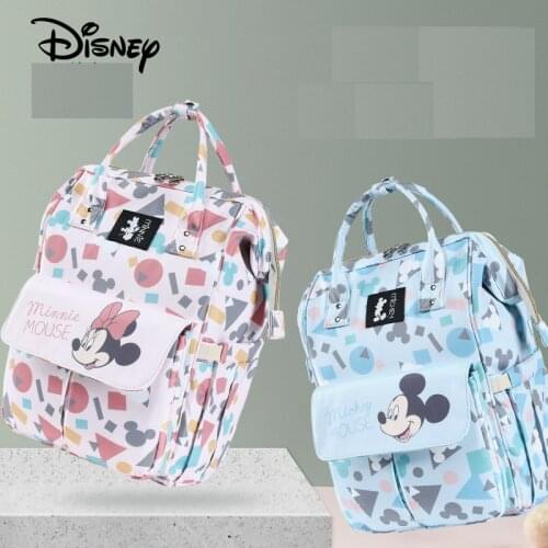 2021 Disney Mickey Mouse Women Bebes Diaper Bag Minnie Mouse Baby Backpack Waterproof Baby Organizer Mummy Bag Stroller Bag