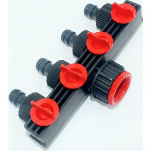 3/4"-1" Hose Splitters Irrigation Adapter 4-way Water Hose Connectors European Standard Female Thread Tap Connectors 1 Pc