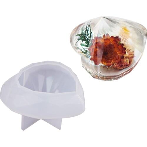 3D Diamond Love Heart Silicone Shape Mold Chocolate Cake Baking Mold Diy Soap Craft Tool Home Decorating