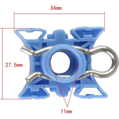 4Pcs Cars Window Regulator Sliding Pivot Clips for Volvo 51321938884 Blue