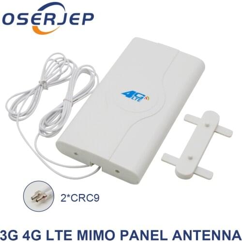 700~2600mhz 88dbi 3g 4g Lte Antenna Mobile Antenna 2x Crc9 Male Connector Mimo Panel Antenna+ 2m/3m/5m Cable For Router Modem