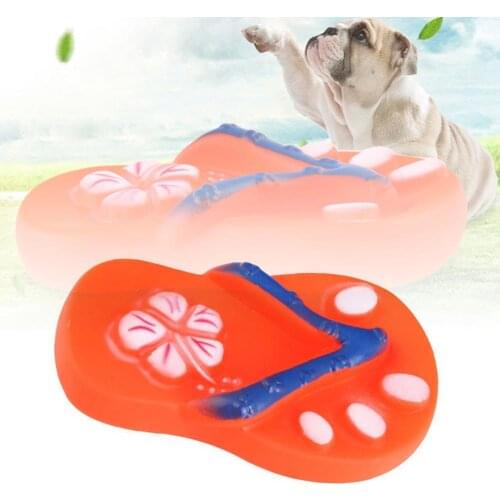 80% Hot Sales!!! Puppy Cute Sandals Shape Vinyl Flip Flops Dog Cat Pet Squeaky Chewing Sound Toy