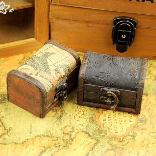 Mini Pirate Treasure Box Jewelry Storage Wooden Case Fotografia Studio Desktop Photography Background Props Accessoire Photo