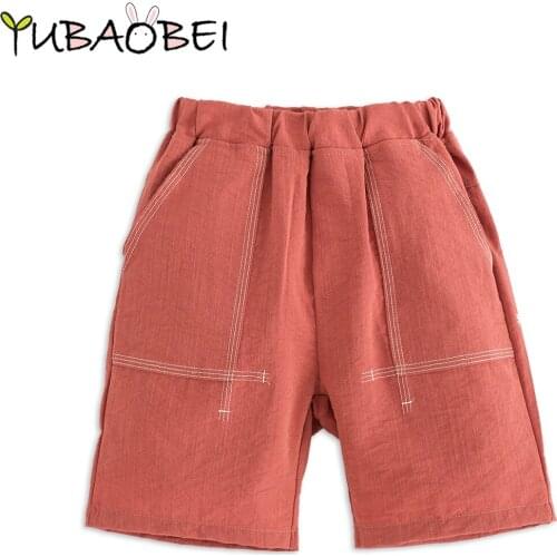Kids Individuality Shorts Summer Childrens Clothing Girls Boys All Match Casual Short Pants, Red/ White/ Grey