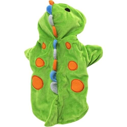 Halloween DIY Cosplay Dinosaur Shape Decoration Xmas Dog Clothes Jumpsuits for Pets Dog Puppy Hoodie Clothes Party Costume