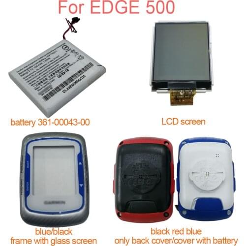 For GARMIN Edge 500 Front Cover With Glass Edge500 Battery 361-00043-00 Replacement LCD Display Screen Back Cover Repair Parts