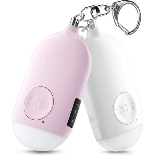 Hot Personal Alarm Siren 2 Pack-120 DB Self-Defense Alarm Keychain with USB Charging Emergency LED Flashlight