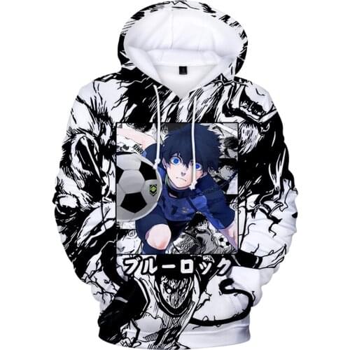 Blue Lock Anime Hoodie 3D Sweatshirt Women Men Harajuku Streetwear Tops Japanese Comic Fashion Clothes Kawaii Kids Pullovers