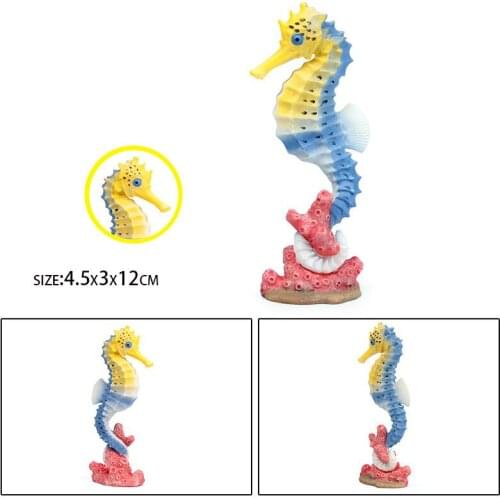 Ocean Sea Life Animal World Colorful Simulation Hippocampus Doll Action Figures Model Decor Education Children Toys Gifts