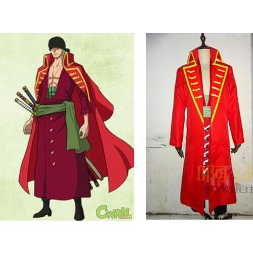 2016 One Piece theater edition Z Red Roronoa Zoro Cosplay Costume