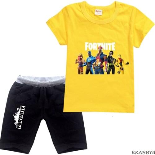 Fortnites Summer Baby Clothes Suit Children Fashion Boys Girls Cartoon T-Shirt Shorts 2Pcs/set