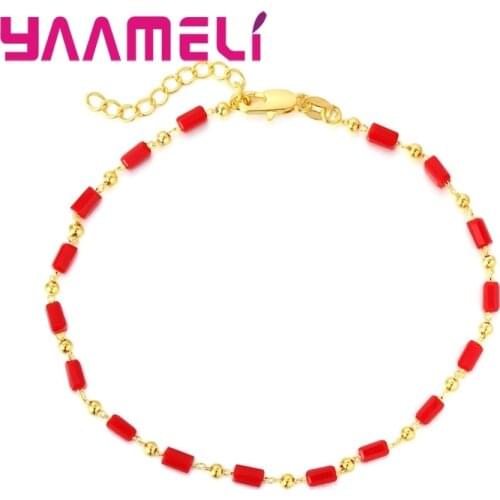Sweet Girls Candy color Beads Simple And Versatile Hot Fashion Handmade Anklet Fow Best Friend Birthday Jewelry Gift New