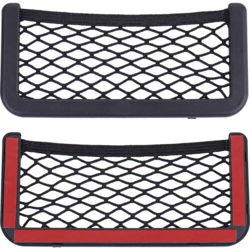 Multi-function Small Bag Car Mobile Phone Storage Mesh Pocket Car Supplies Car Storage Bag Case For Debris Small Items CS-318