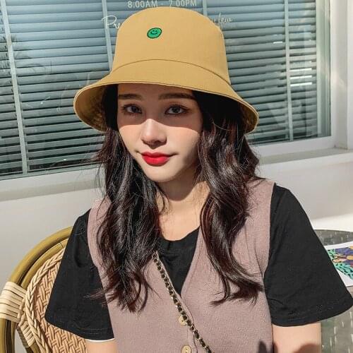 Trendy Double-Sided Womens Bucket hat Men Women Couple Cap Wide-Brimmed Sun-Shield Letter Embroidery Fisherman Caps