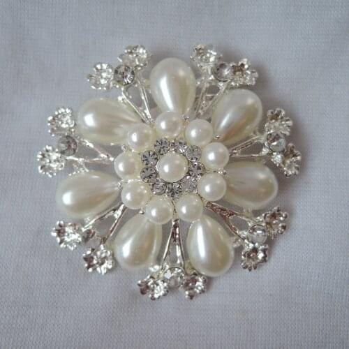 Top fashion glass pearl brooch