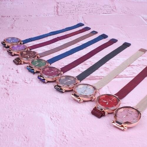 Fashion Ladies Wrist Watches relogio feminino trend womens magnet Milan net multicolor Quartz wristwatch Female 2020 hot