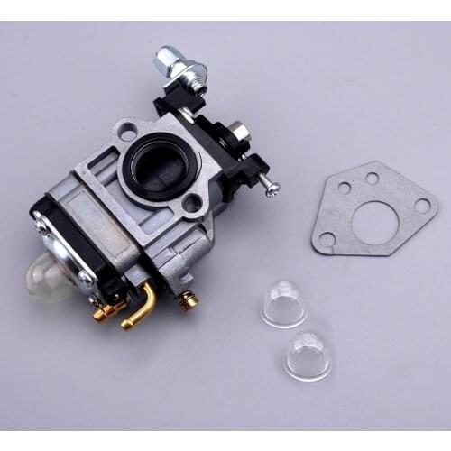 Carburetor Set Silver Metal Fit for Hyundai HYBC5200 52cc 2-Stroke Petrol Grass Trimmer Brushcutter