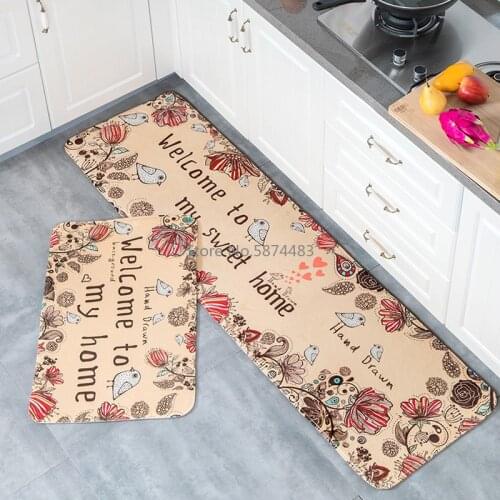 Doormat Non-Slip Kitchen Living Room Carpet/Bath Mat Home Entrance Floor Mat Hallway Area Rugs Kitchen Mat Home