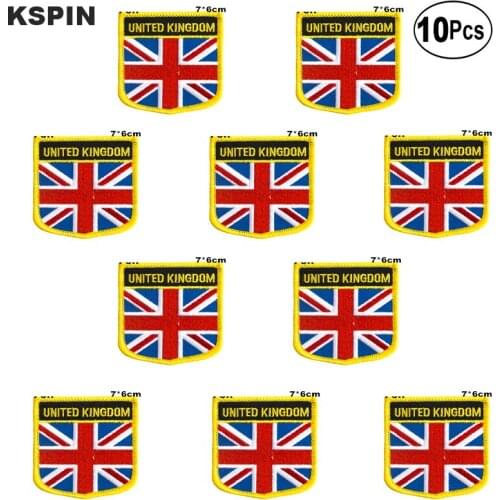 United Kingdom Flag Embroidery Patches Iron on Saw on Transfer patches Sewing Applications for Clothes in Home&Garden