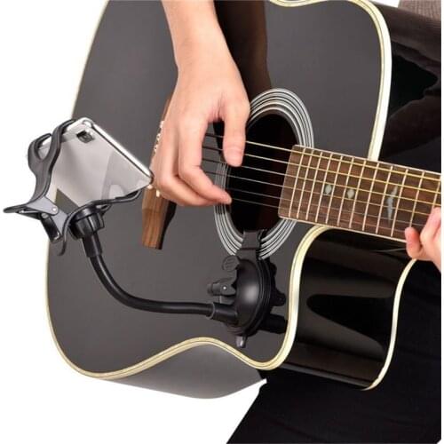 Guitar Phone Stand Singing lyrics Street 360 Degree Mobile Universal String Equipment Song Rotatable Guitar Phone Holder