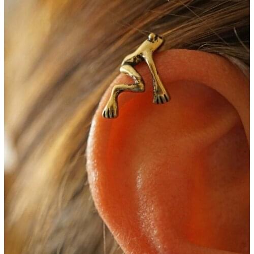 Goth Frog Earrings For Women Egirl Fake Piercing Cute Animal Ear Cuff Clip On Earrings Cartilage Ear Ring Punk Jewelry Brincos