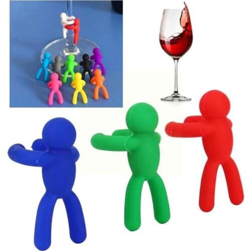 Wine Cup Mixproof Silicone Marker Bars/Party Prevent Confuse With Glasses Wine Bottle Label Stopper Rubber T3T6