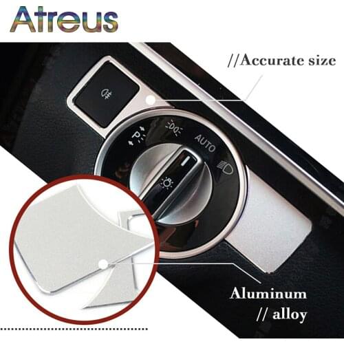 Car-Styling Headlight Swith Button Stickers For Mercedes W203 W204 W205 W211 A C E Class GLE GLK GLA ML GL SLK GLS Accessories