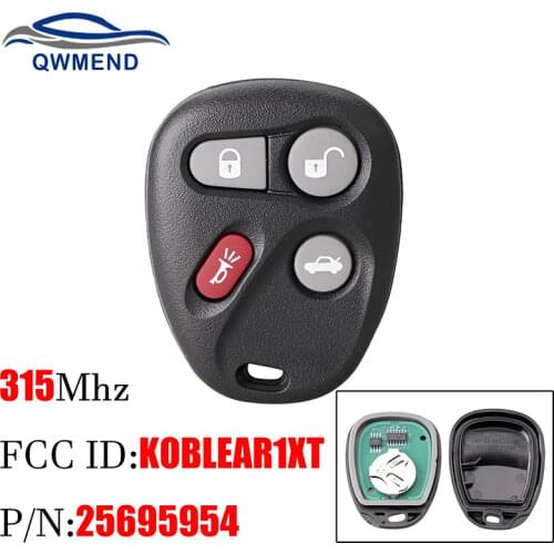 BHKEY KOBLEAR1XT Smart Car Key For Chevrolet Impala Monte Carlo For Buick LeSabre 25695954 Car Remote Key 315Mhz