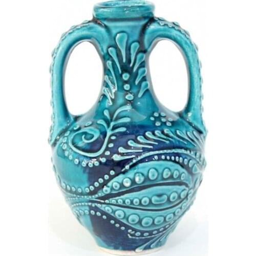 Modern İlbay 15cmTurkuaz Anfora Test China Flower vase vase jarrón ваза vaso مزهرية