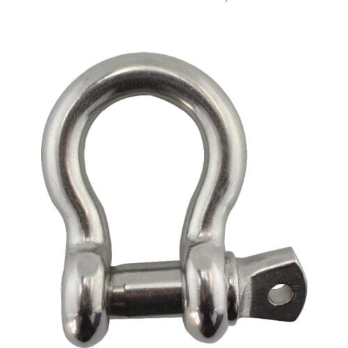 Stainless Steel US Type Bow Anchor Shackle Heavy Duty Thick Screw Anchor Pin 3/8" Shackle Lifting Marine Rigging Hardware 5pcs