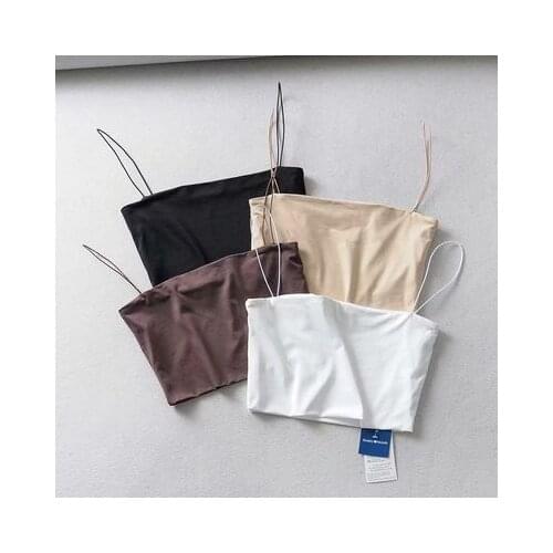 2021 Summer Womens Crop Top Sexy Elastic Cotton Camis sleeveless Short Tank Top Bar