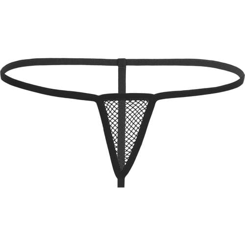 Women Sexy Lingerie Briefs Stretchy Fishnet See Through T-Back Open Butt G-String Thong Low Waist Bikini Underwear Panties