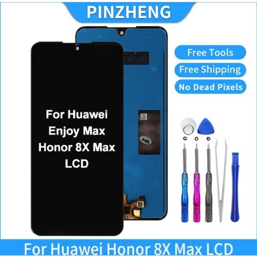PINZHENG LCD For Huawei Honor 8X Max LCD Display Touch Screen Digitizer Assembly Replacement ARE-AL00 ARE-L22HN AL10 LCD Screen